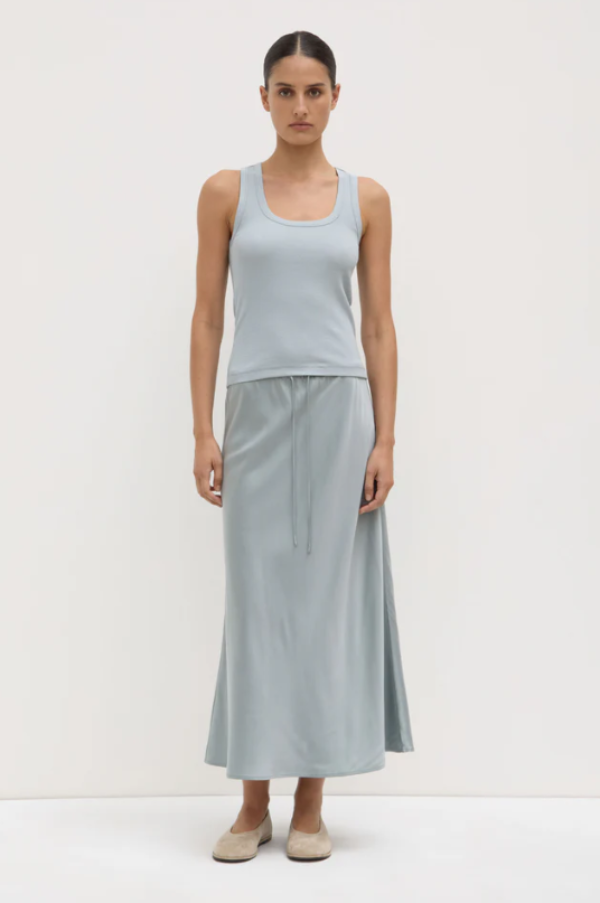 Robyn Scoop Neck Rib Tank Cloud