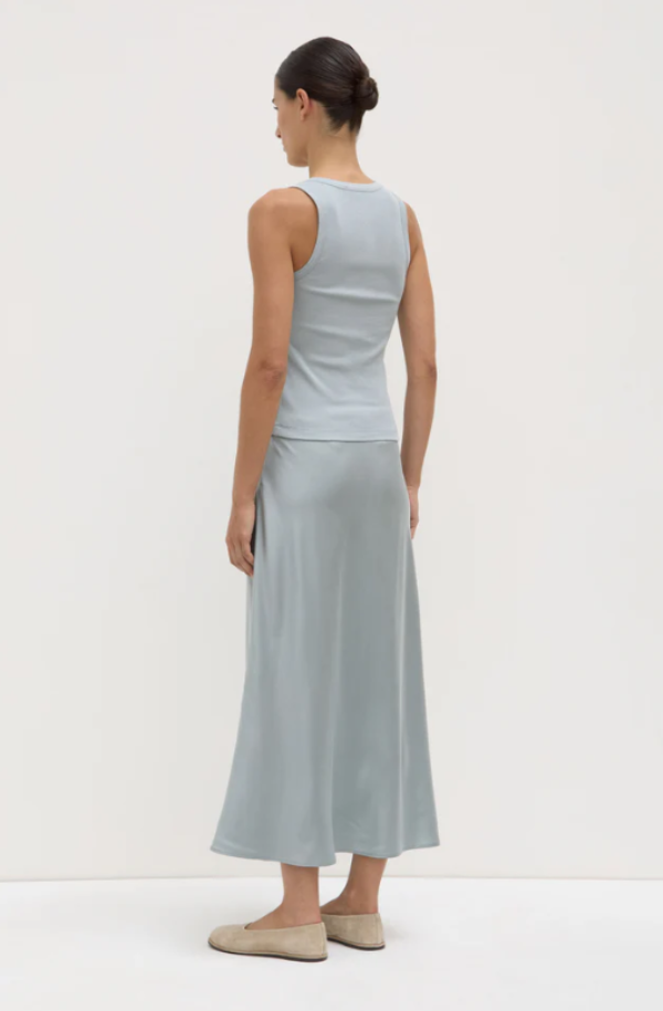 Robyn Scoop Neck Rib Tank Cloud