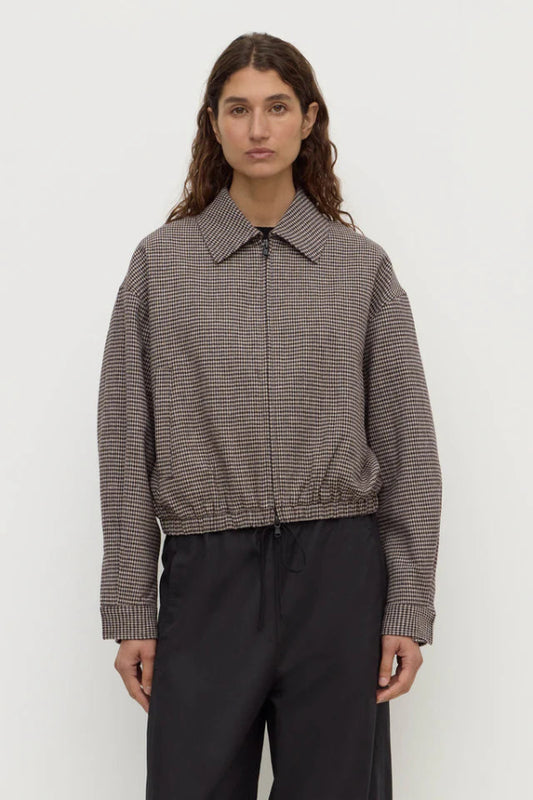 Solana Wool Jacket Brown Black Check
