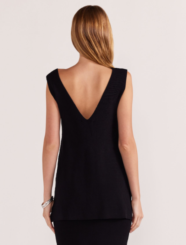 Staple The Label Kaia Knit Tunic Top Black