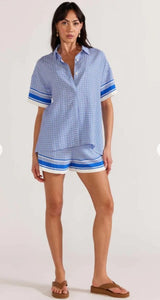Staple The Label Azure Resort Shirt- Blue / White