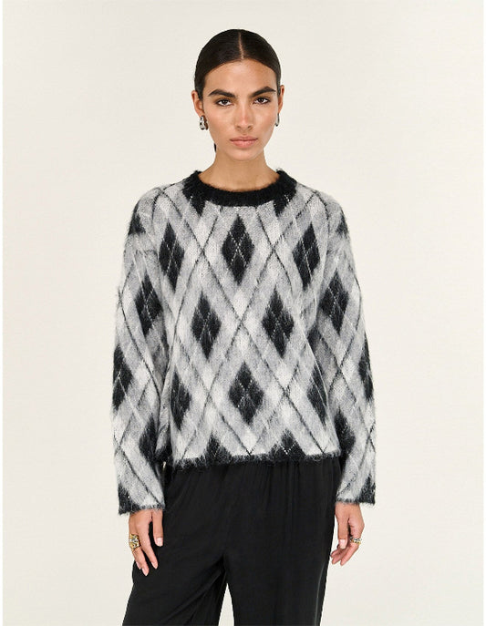 Camille Brushed Jumper Argyle