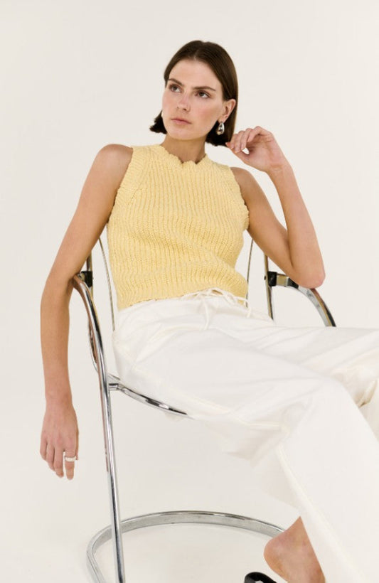 Cove Knit Tank Butter Yellow