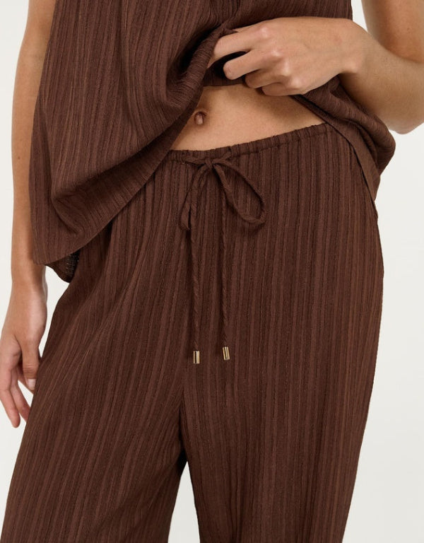 Delphira Drawstring Pant Chocolate