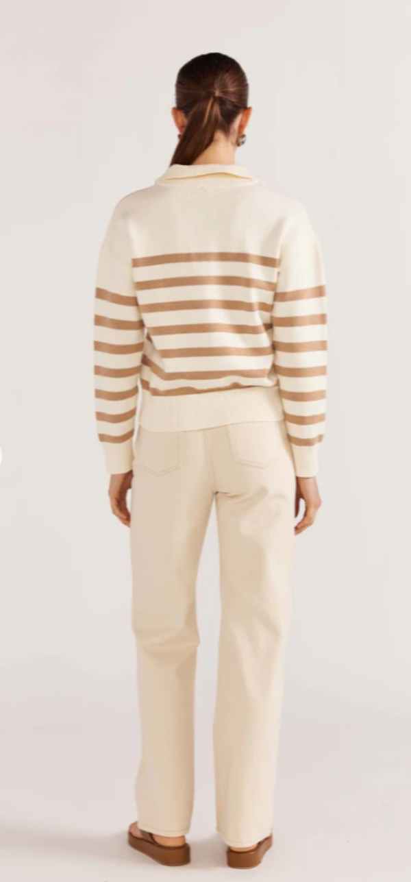 Staple The Label Kennedy Polo Jumper White Natural