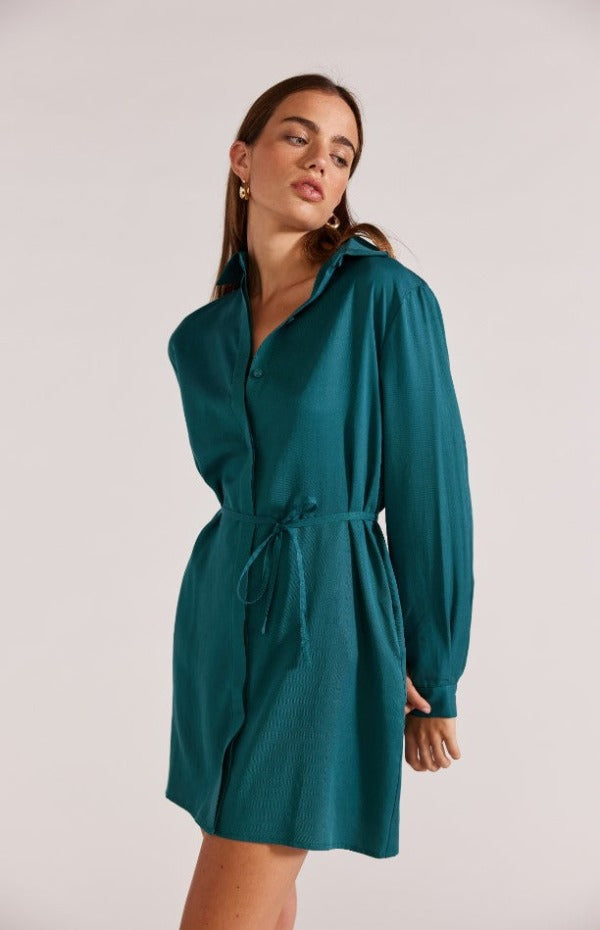 Staple the Label Leila Mini Dress Emerald