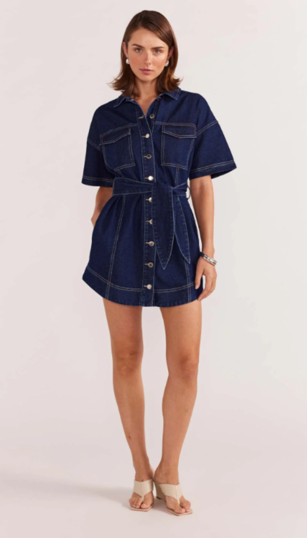 Luca denim Mini Dress Indigo