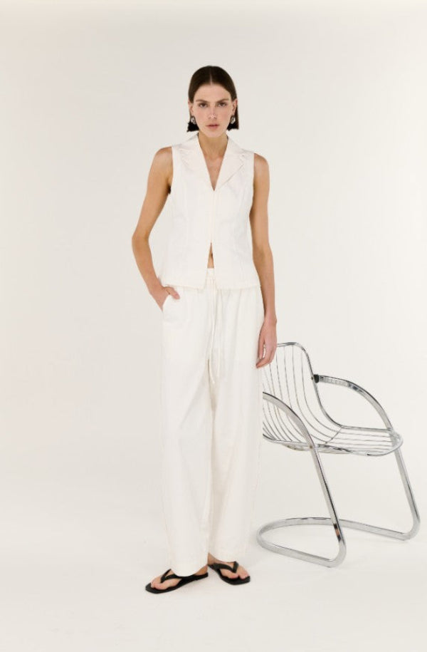 Portia Relaxed Pant White