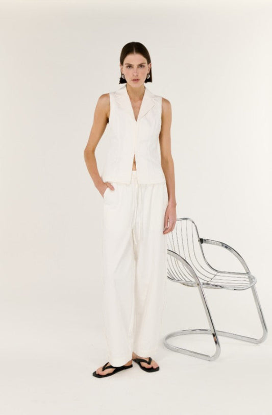 Portia Relaxed Pant White