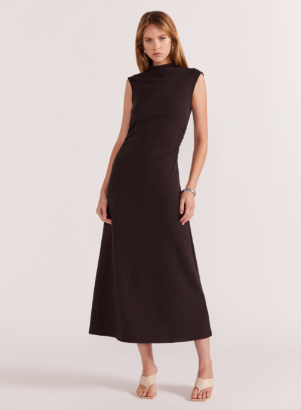 Staple The Label Remi Midi Dress Espresso