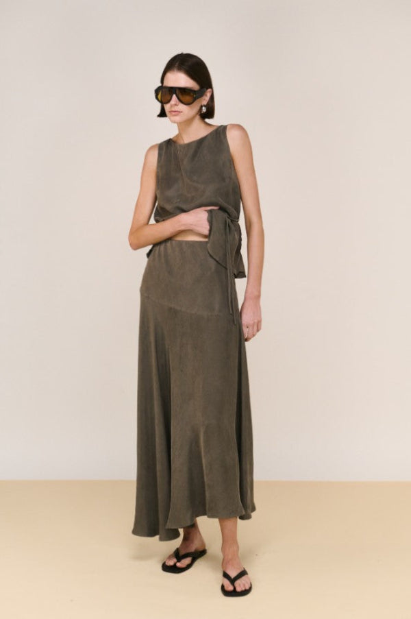 Stevie Pixie Maxi Skirt Olive