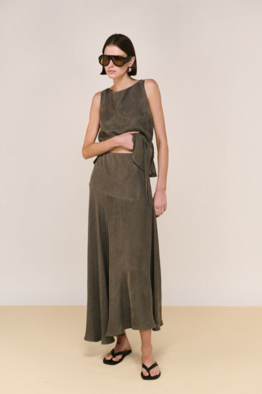 Stevie Pixie Maxi Skirt Olive