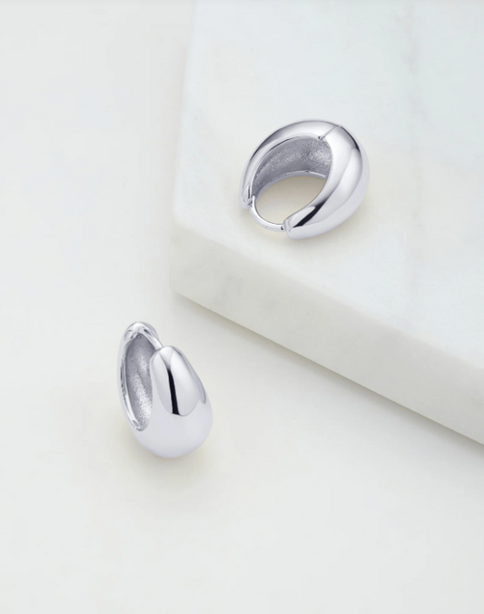 Steph Large Hoop Silver 