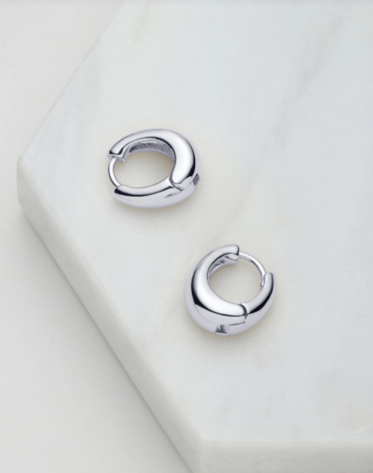 Steph Medium Hoop Silver