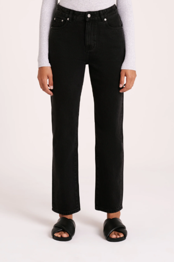 Organic Straight Leg Jean Vintage Black