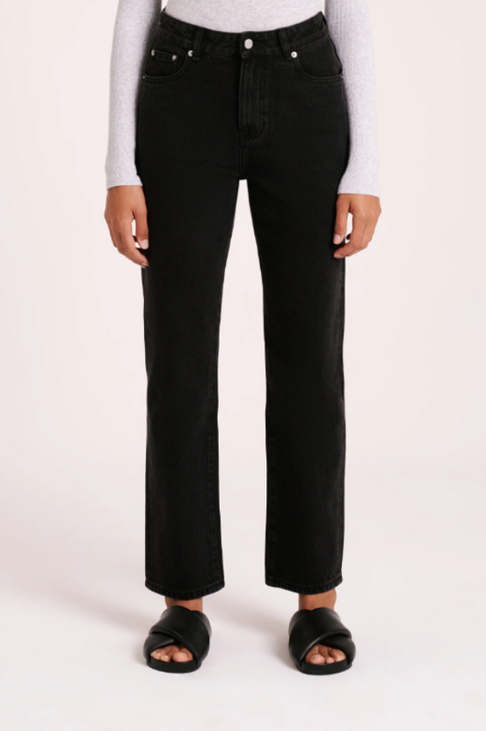 Organic Straight Leg Jean Vintage Black