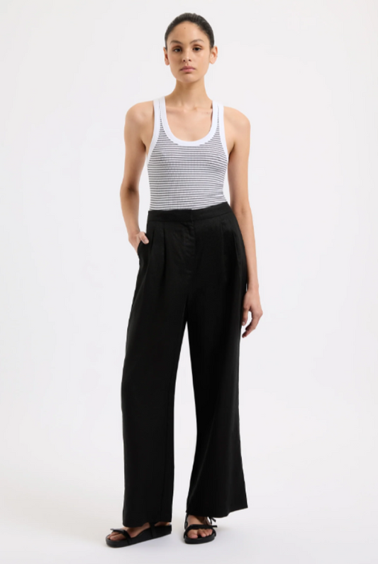 Thilda Linen Pant Black