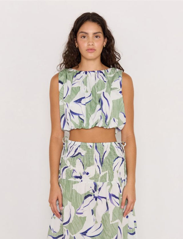Veda Bubble Top Floral