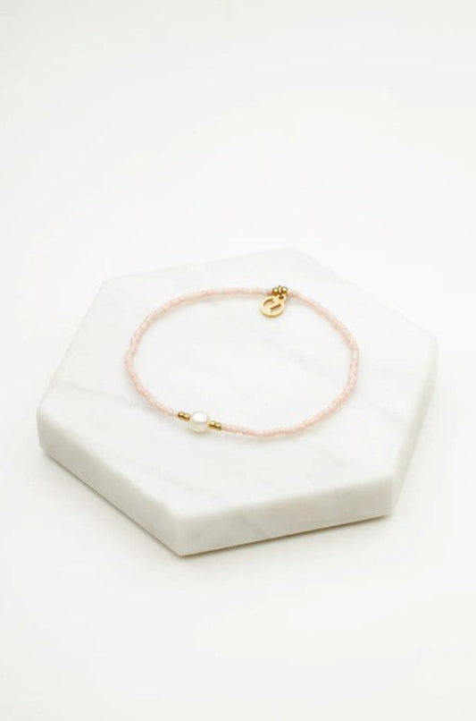 Emma Bracelet Gold/Dusky Rose 