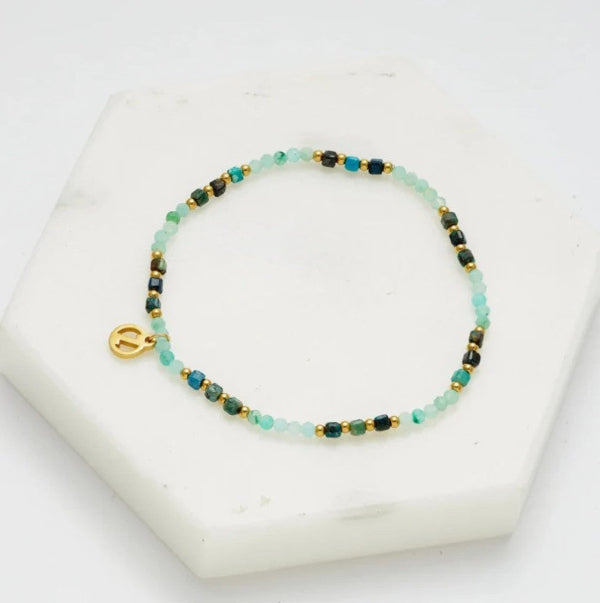 Hazel Bracelet Sea/Gold