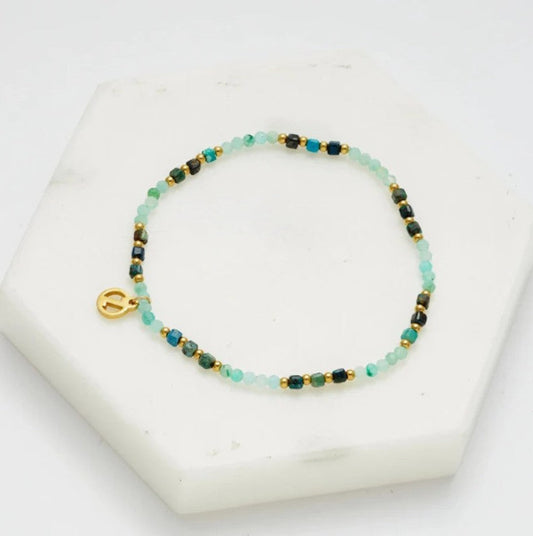 Hazel Bracelet Sea/Gold
