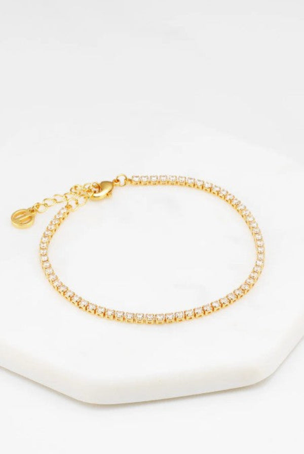 Isla Tennis Bracelet Gold 