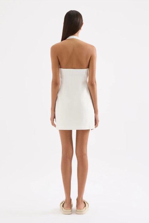 Zayda Linen Mini Dress White