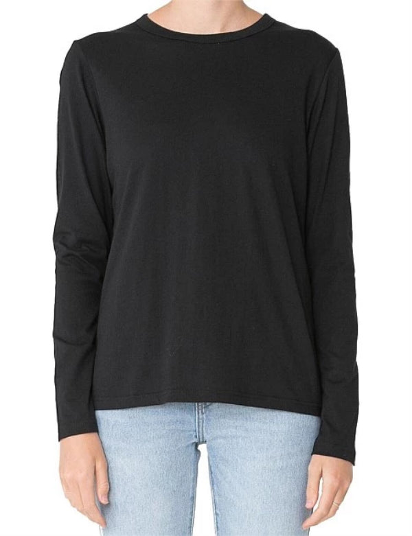 Nude Lucy Ava Long Sleeve Tee Black