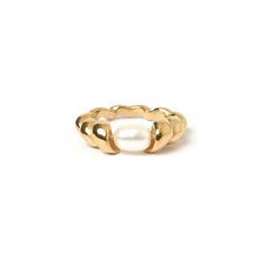 Arms of Eve Riviera Ring Gold and Pearl