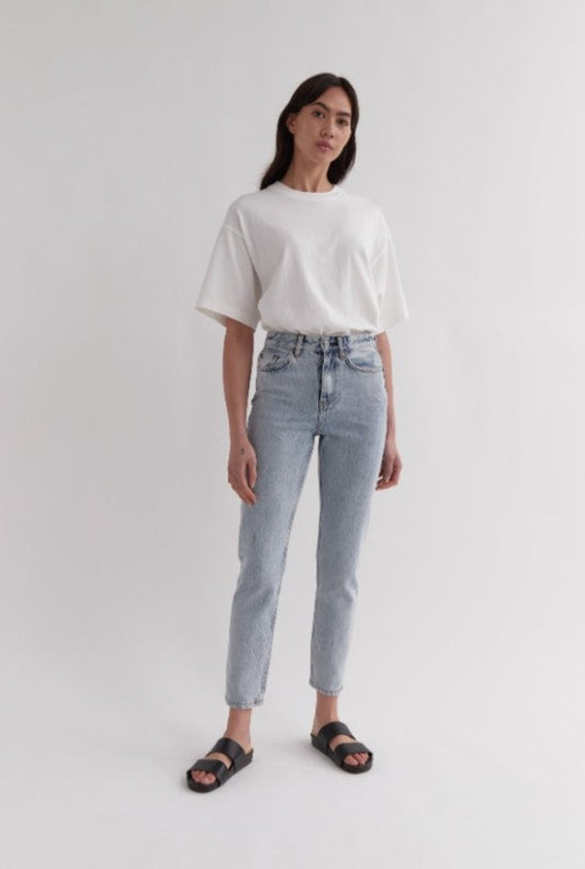 Assembly Label High Waist Tapered Jean Super Light Indigo