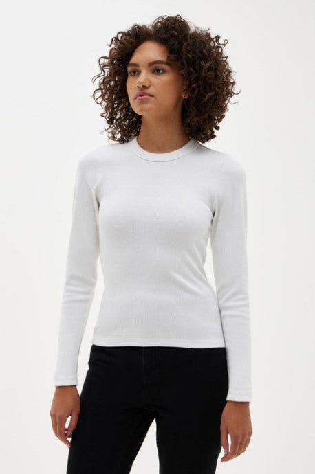 Assembly Label Miana Organic Long Sleeve Top White