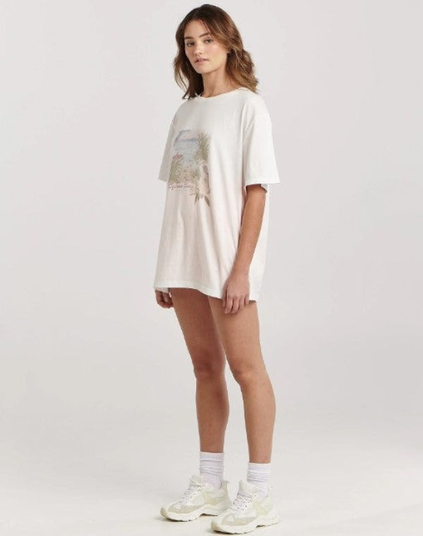 Charlie Holiday Byron Bay Boyfriend Tee White