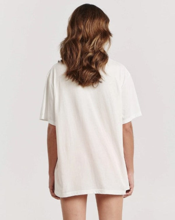 Charlie Holiday Byron Bay Boyfriend Tee White