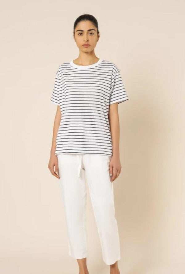 Nude Lucy Frankie Boyfriend Tee Navy Stripe