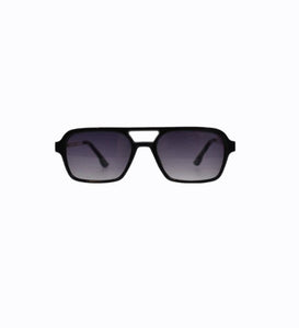 Peta + Jain Faris Aviator Style Sunglasses Black Frame Black Lens