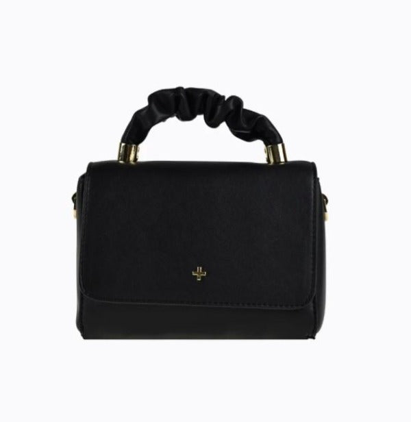 Peta + Jain Kendall Top Handle Crossbody Bag Black PU/Gold