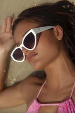 Peta + Jain Lacey Sunglasses White Frame Brown Lens