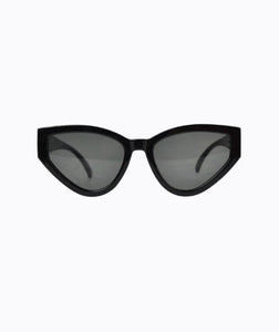 Peta + Jain Lacey Sunglasses Black Frame Black Smoke Lens